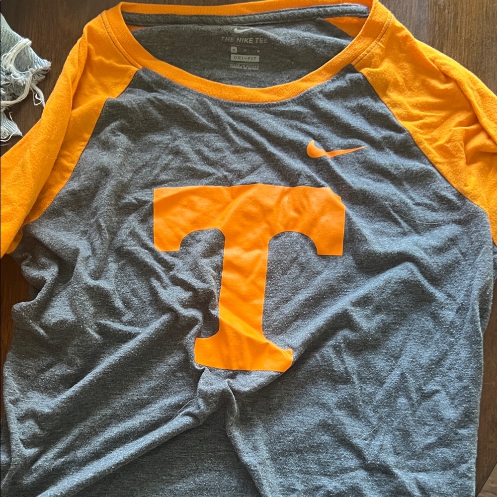 Nike Tennessee Volunteers Orange and Gray Raglan Tee